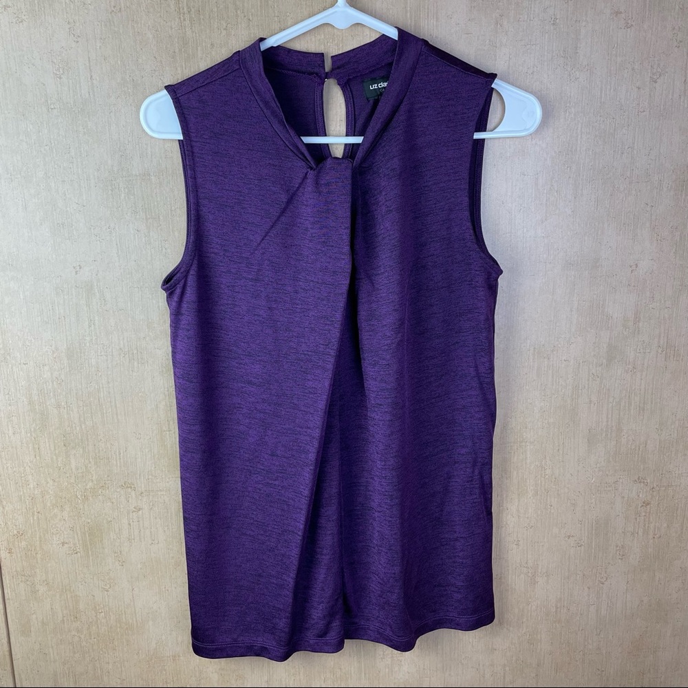 Purple & Black Liz Claiborne Career Top Size Small